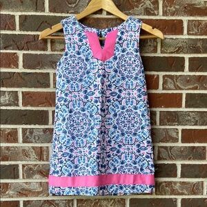 B1G2F 🚨 Vineyard Vines Blue and Pink Ocean Coastal Theme Dress